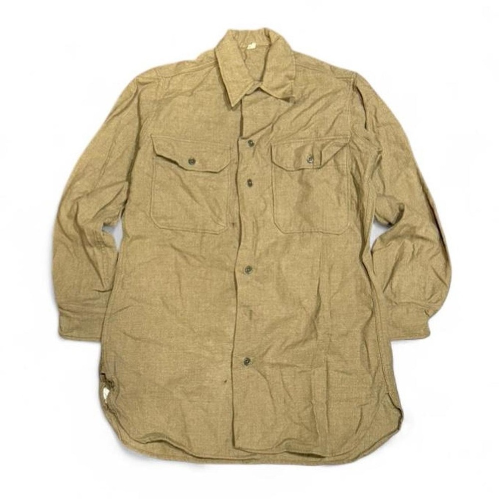True Vintage 40s WWII US Army Wool Button Up Shacket